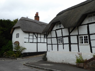 Tudor cottages in the lovely village of Mitcheldever.