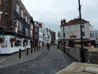 Cobbled street in Portsmouth.
