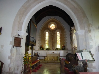 The altar in Exton Church. 
